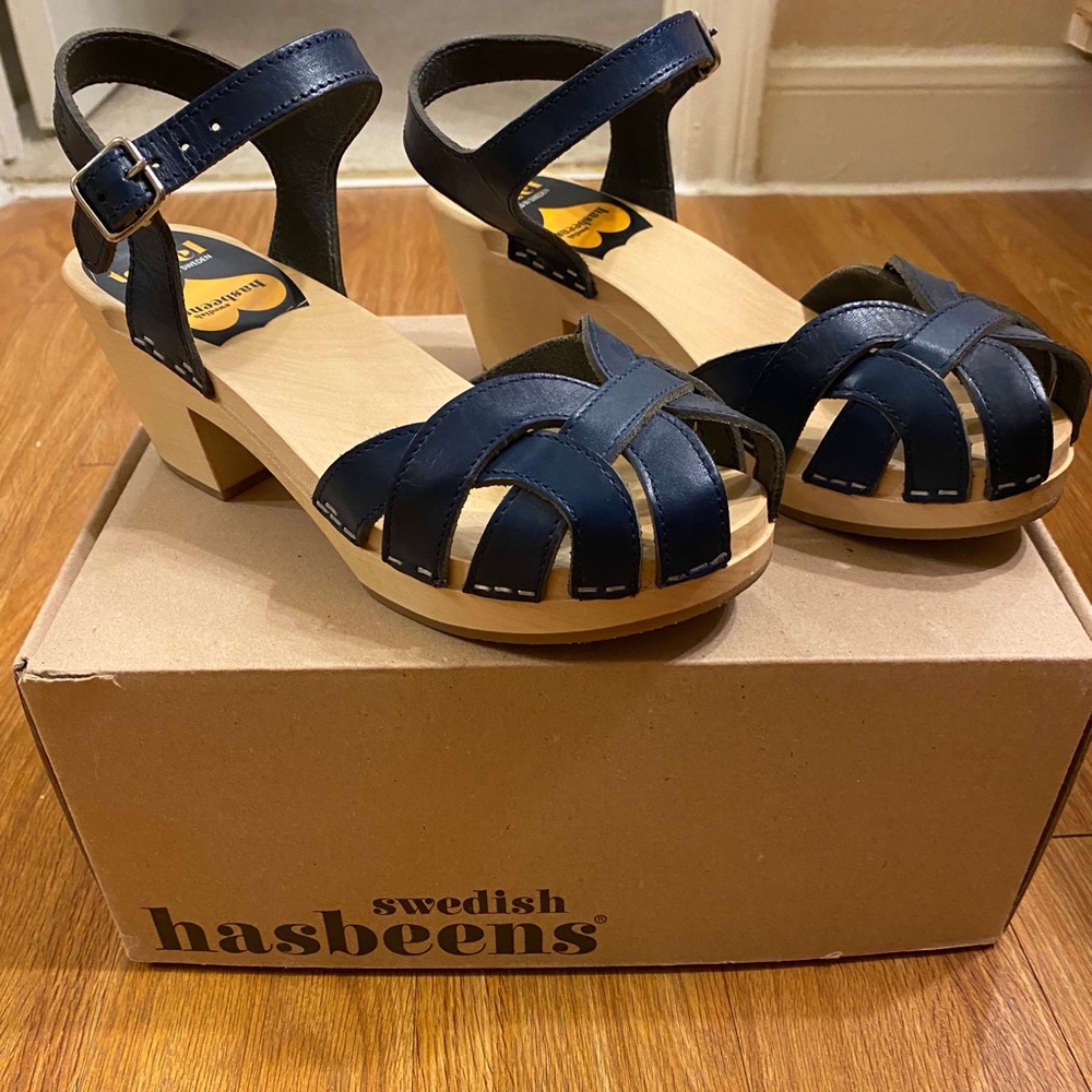 Swedish Hasbeens Pearl High, Dark Blue